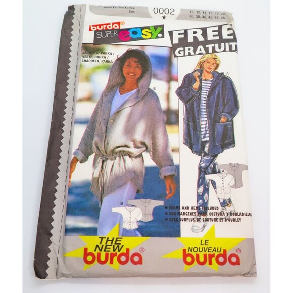 Pattern Burda 0002 Sewing Pattern for Misses Jacket Parka  Size 10 12 14 16 18 2 - Picture 1 of 3